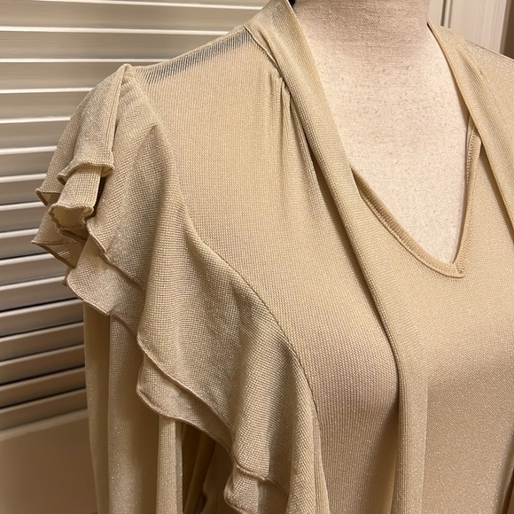 Luxe Always Blouse in Beige, Size Small, NWT - Picture 4 of 16